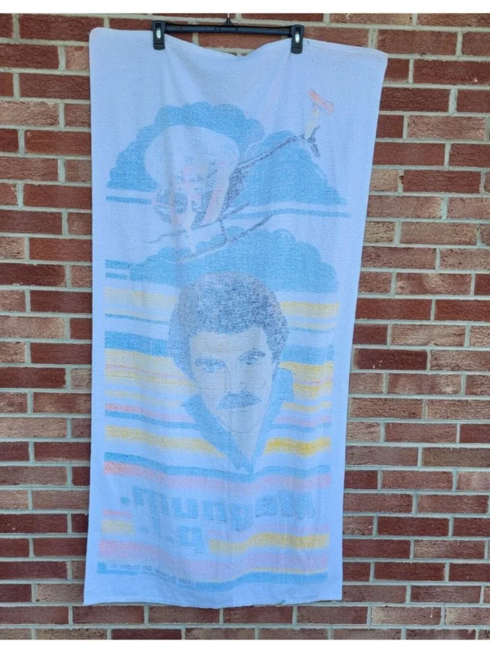 Vintage 1980 Magnum P.I. Beach Towel Tom Selleck Universal City Studios, Inc.